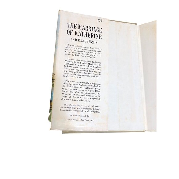 The Marriage Of Katherine D.E. Stevenson Hardcover Dust Jacket Vintage 1950s - Picture 6 of 9